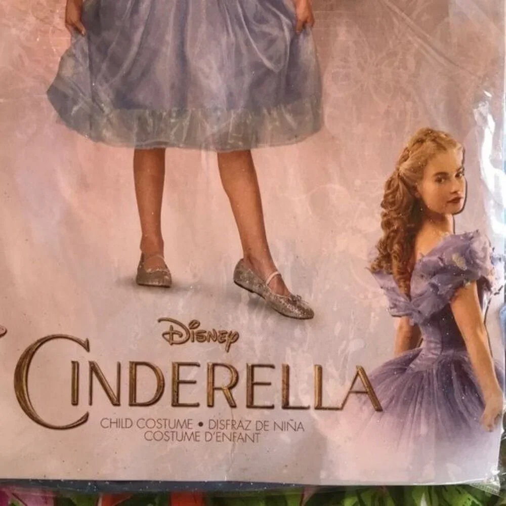 Disney’s Cinderella Short Dress Blue Princess Dress Girls NWT Costume - Picture 6 of 11